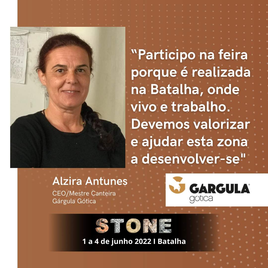 Gárgula Gótica: "Je participe à la foire parce qu'elle a lieu à Batalha, où je vis et travaille. Nous devons valoriser et aider cette région à se développer".
