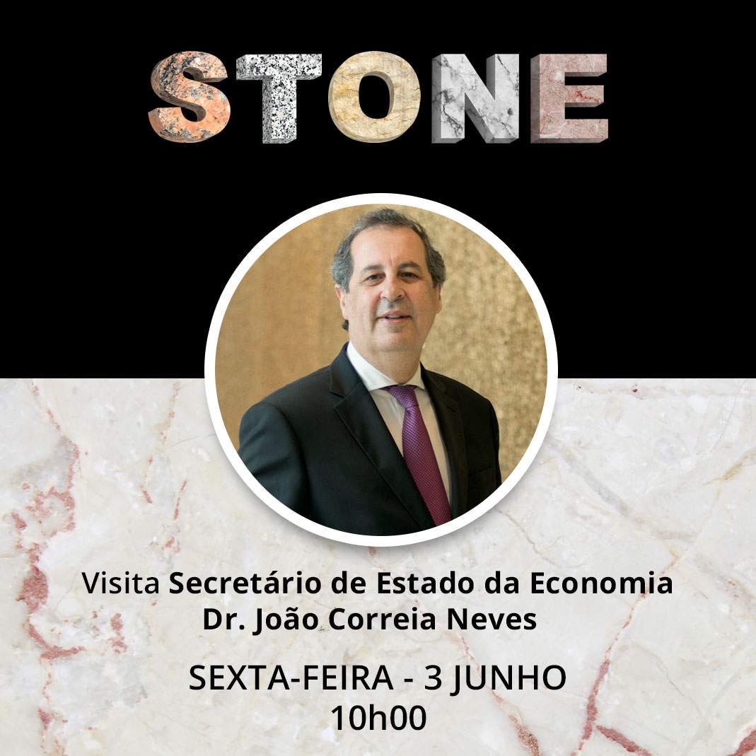 Secretário de Estado da Economia confirma visita à feira de referência do setor da pedra